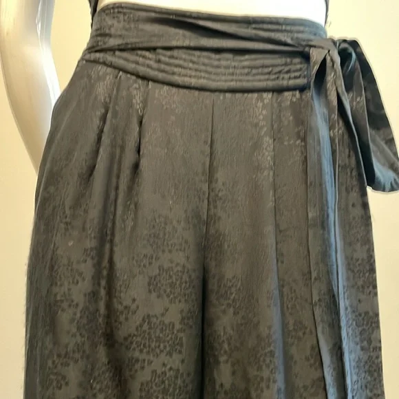 REBECCA TAYLOR High Elastic Back Waist Wide Leg Ankle Pant Crop Pant SILK 6 NWOT - Picture 5 of 15